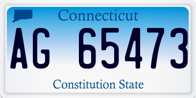 CT license plate AG65473