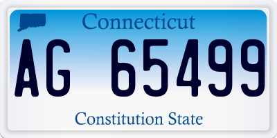 CT license plate AG65499