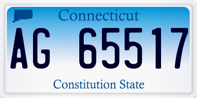 CT license plate AG65517