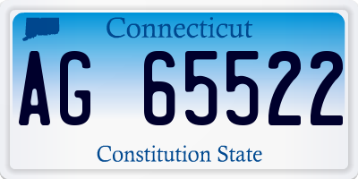 CT license plate AG65522