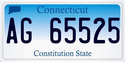 CT license plate AG65525