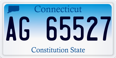 CT license plate AG65527