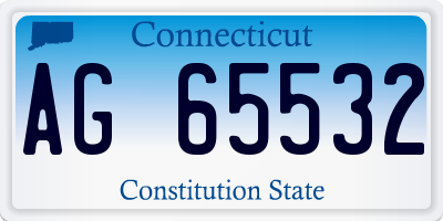 CT license plate AG65532