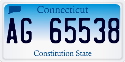 CT license plate AG65538