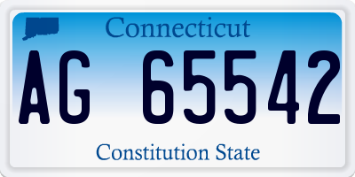 CT license plate AG65542