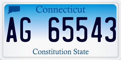 CT license plate AG65543