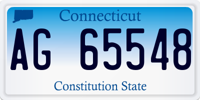 CT license plate AG65548