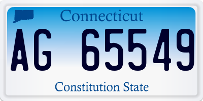 CT license plate AG65549