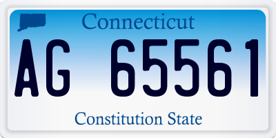 CT license plate AG65561