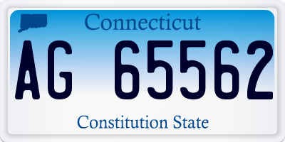 CT license plate AG65562