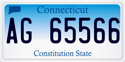 CT license plate AG65566