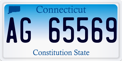 CT license plate AG65569
