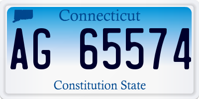 CT license plate AG65574