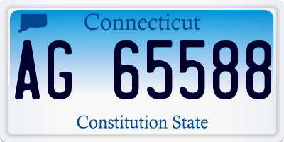 CT license plate AG65588