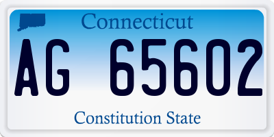 CT license plate AG65602