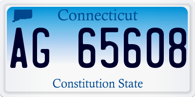 CT license plate AG65608