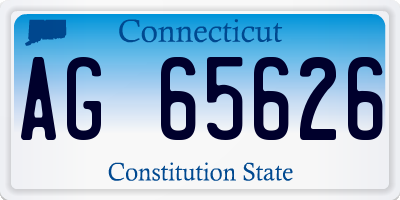 CT license plate AG65626