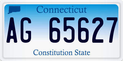 CT license plate AG65627
