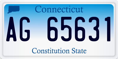 CT license plate AG65631