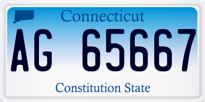 CT license plate AG65667