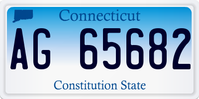 CT license plate AG65682