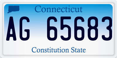 CT license plate AG65683