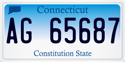 CT license plate AG65687