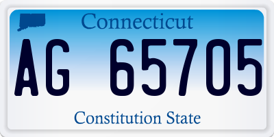CT license plate AG65705