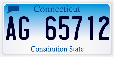CT license plate AG65712