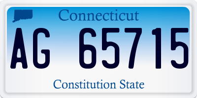 CT license plate AG65715