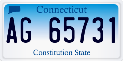 CT license plate AG65731