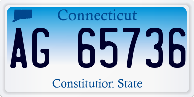 CT license plate AG65736