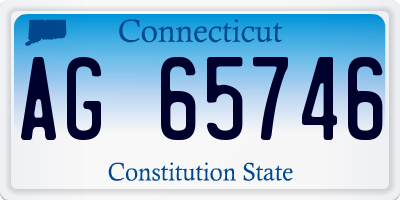 CT license plate AG65746