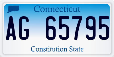 CT license plate AG65795