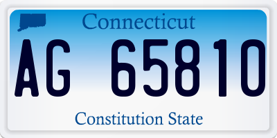 CT license plate AG65810