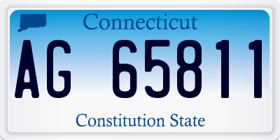 CT license plate AG65811
