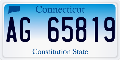 CT license plate AG65819