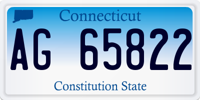 CT license plate AG65822