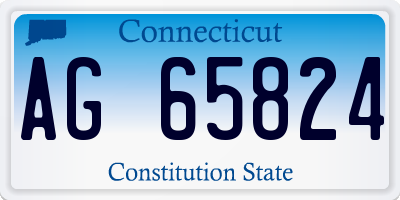 CT license plate AG65824
