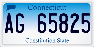 CT license plate AG65825