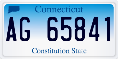 CT license plate AG65841