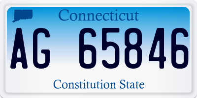 CT license plate AG65846