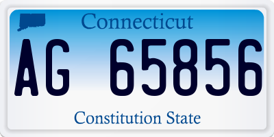 CT license plate AG65856