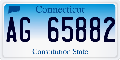 CT license plate AG65882