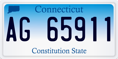 CT license plate AG65911