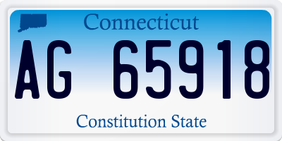 CT license plate AG65918