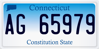 CT license plate AG65979