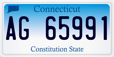 CT license plate AG65991