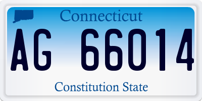 CT license plate AG66014