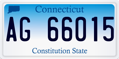 CT license plate AG66015